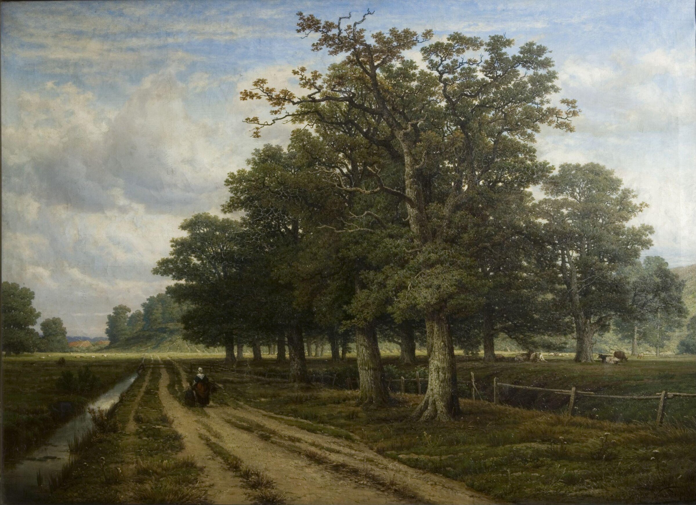 View in Moyland near Cleves, Germany, Gérard Jozef Adrian van Luppen, 1869