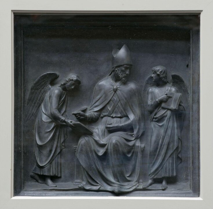 St Ambrose attended by two angels top image