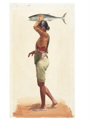 Woman holding a fish