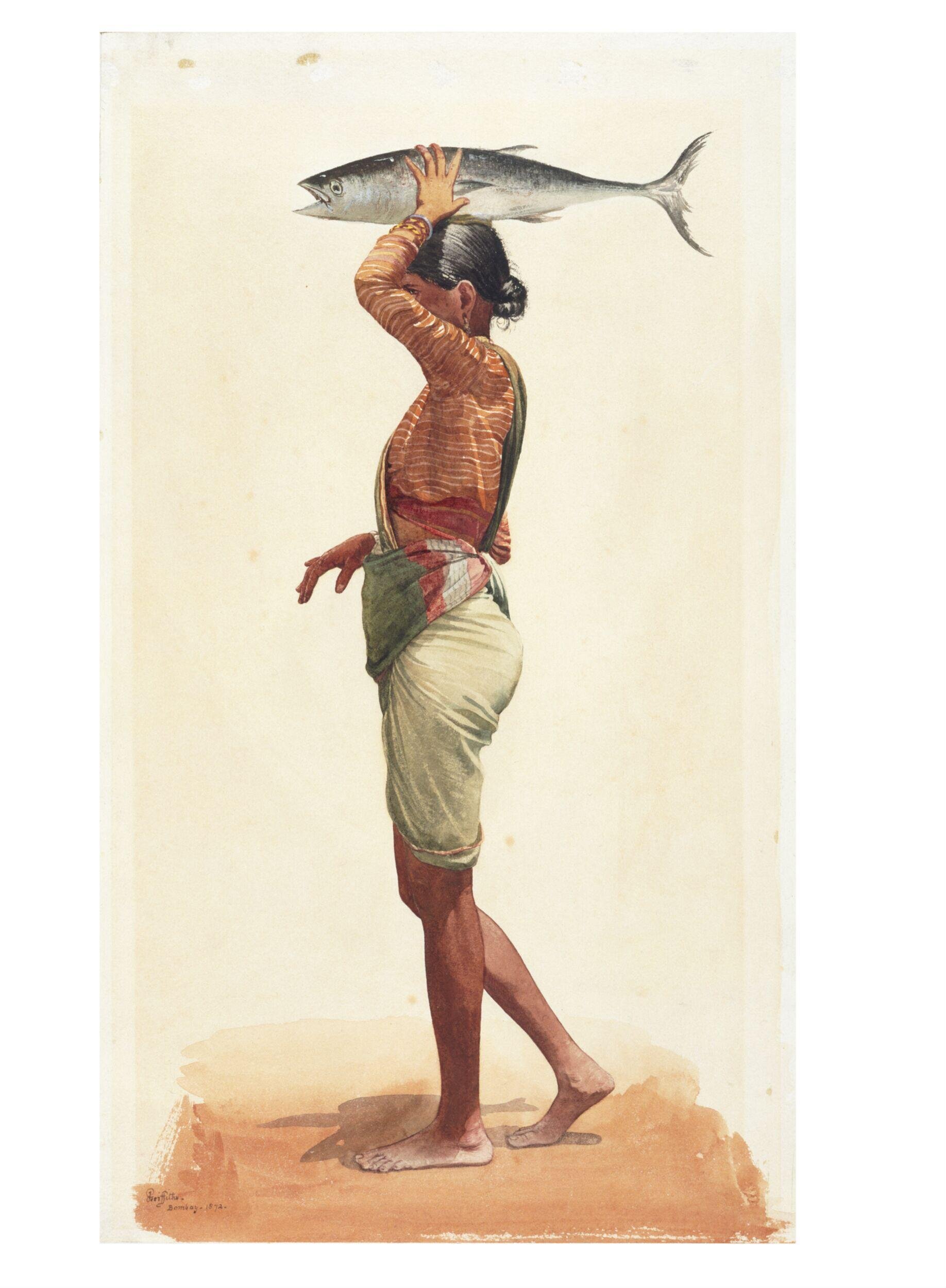 Woman holding a fish