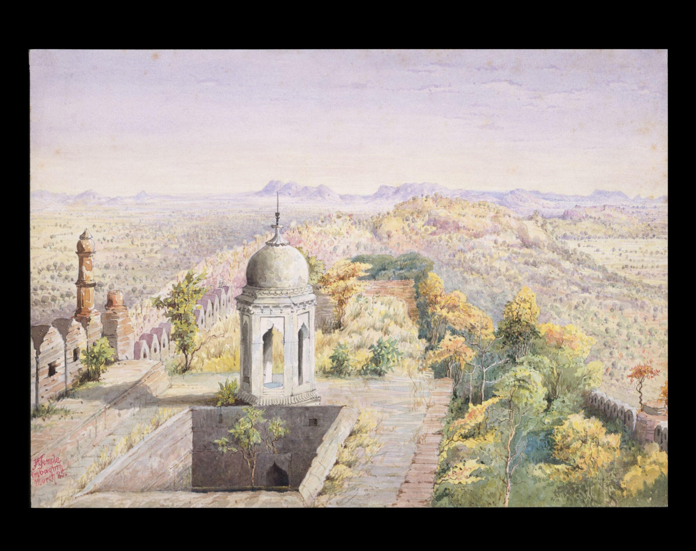 Landscape in Ambagarh, Bhandara (Central Provinces), India, John Alexander Temple, March 1885