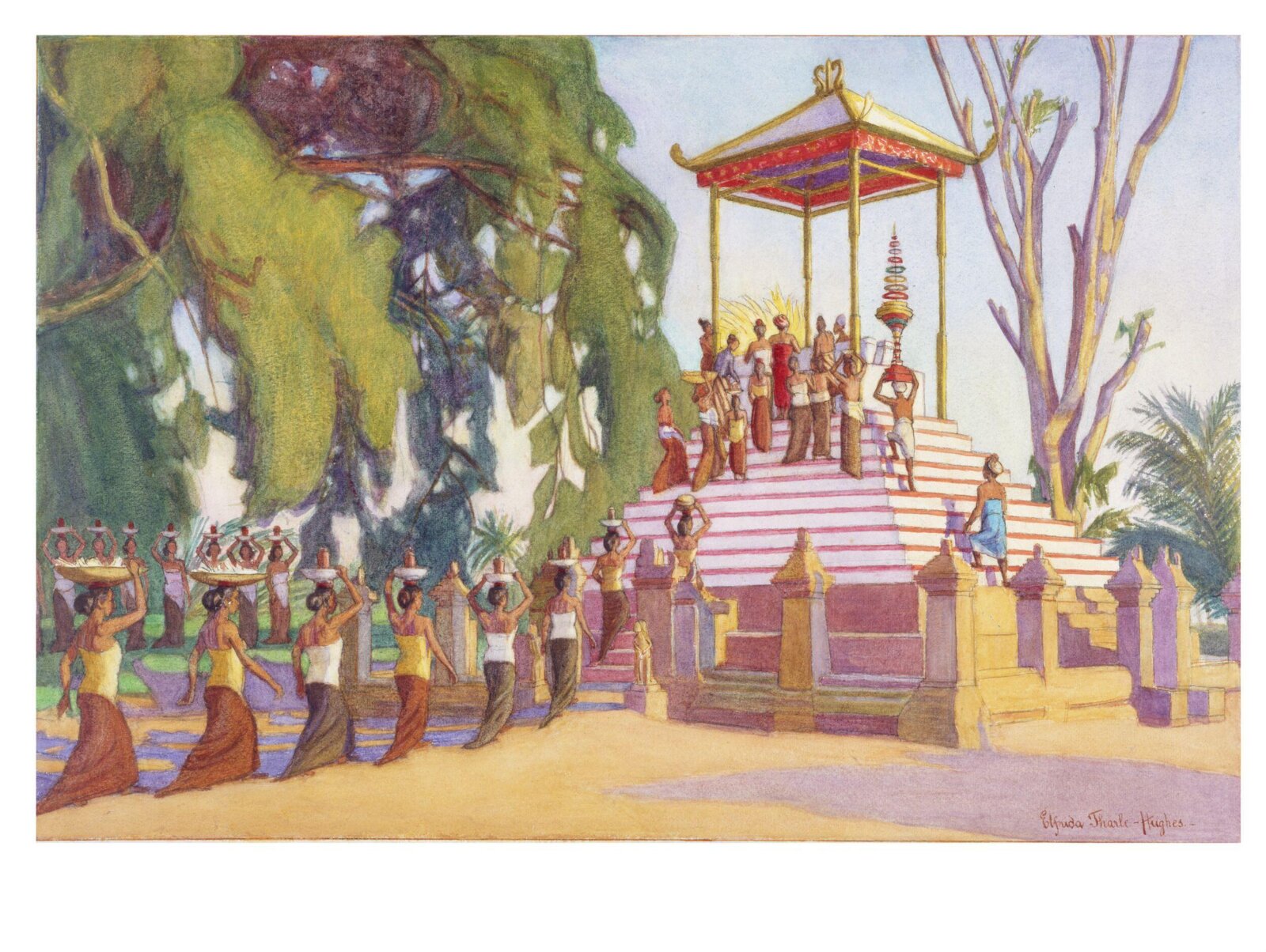 Concluding ceremony before lighting the Funeral Pyre, Elfrida Tharle-Hughes, 1923