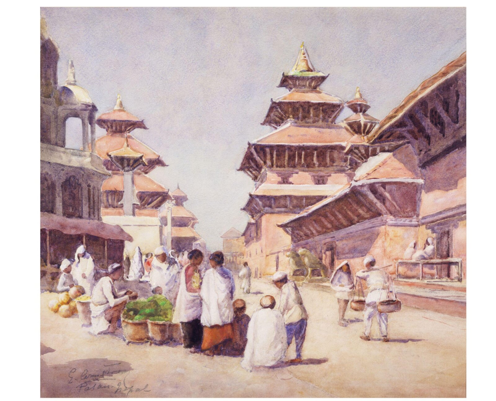 Watercolour, W. E. A. Armstrong, ок. 1895–1901