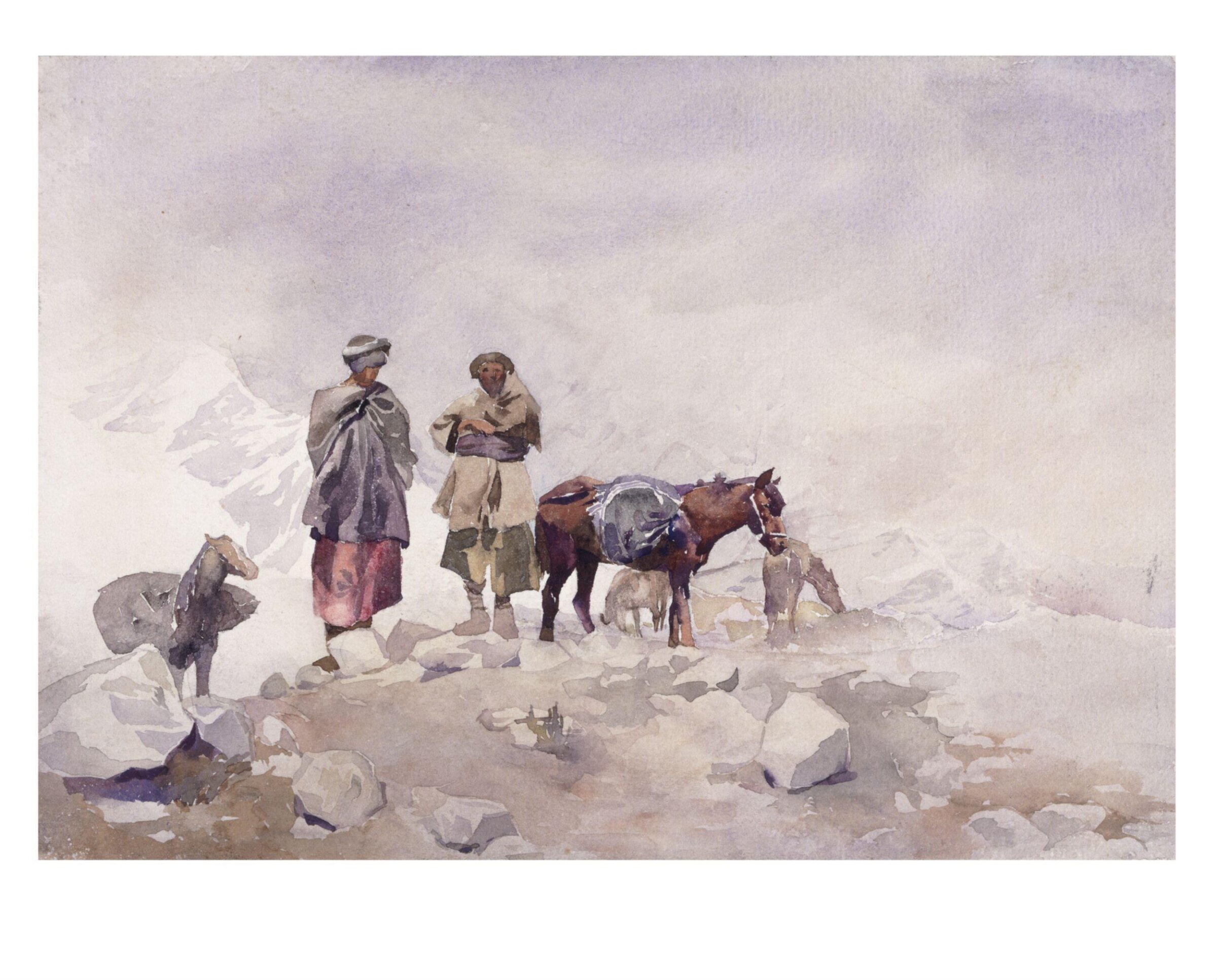 On the Road from Torshing to Rupal, Kashmir, Helen R. Pirie, ca.1900