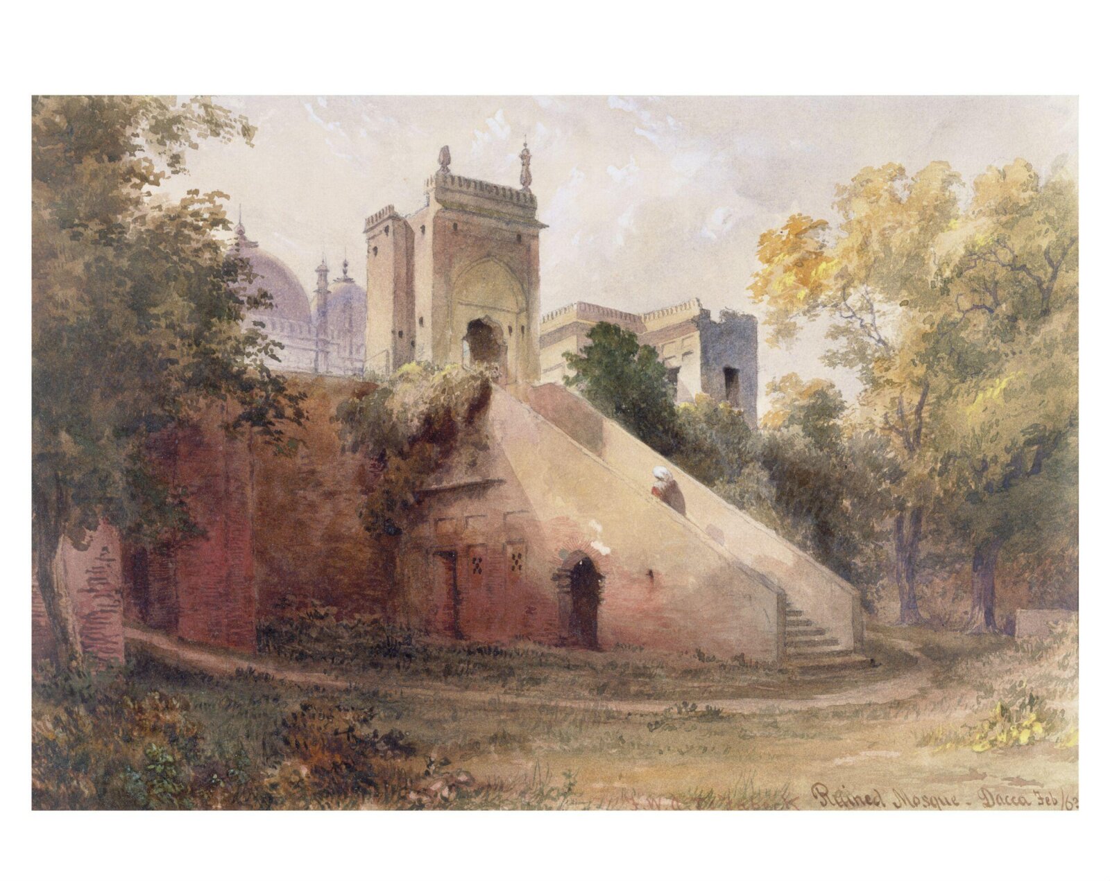 Ruined Mosque - Dacca, Frederick William Alexander De Fabeck, 1863