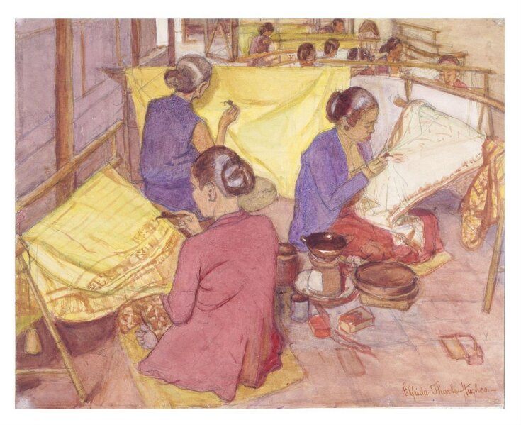 Javanese batik-workers top image