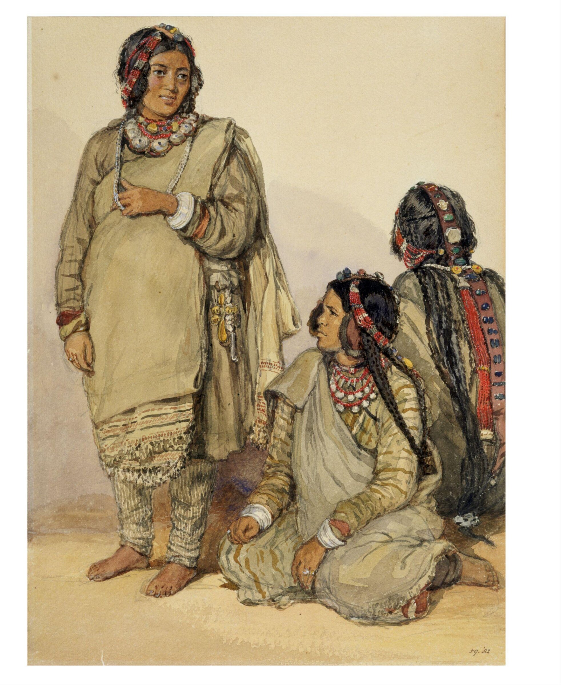 Study of women from Ladakh, William Carpenter, August 1853