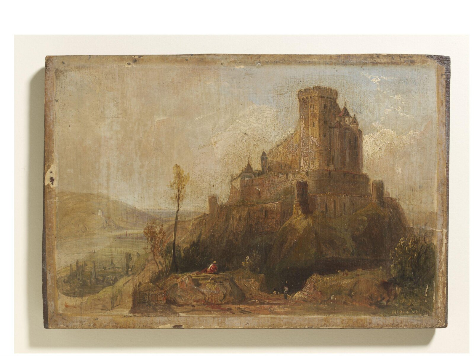 Landscape: castle on a mount, 19th century