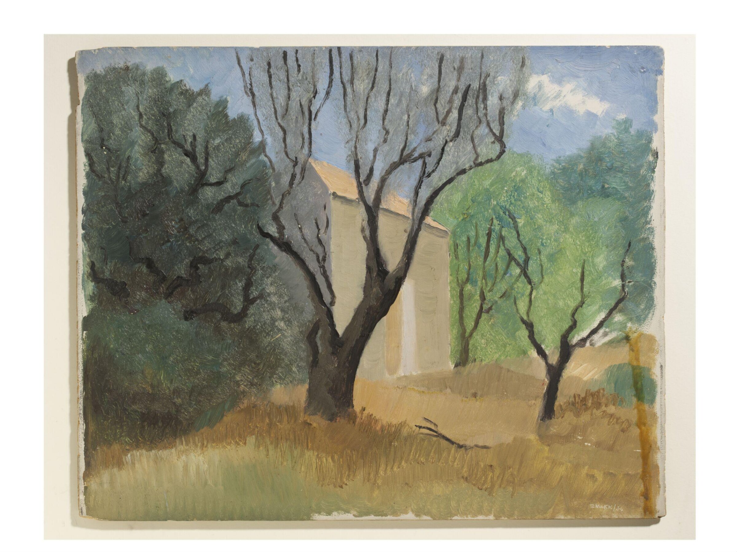 Landscape with Barn, Edward McKnight Kauffer, 1936