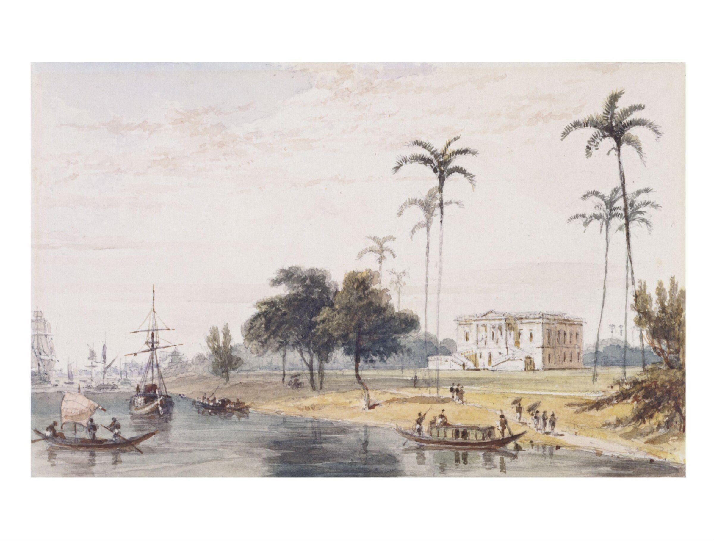 In the Garden House Reach, Calcutta, William Daniell, ca. 1786-1791