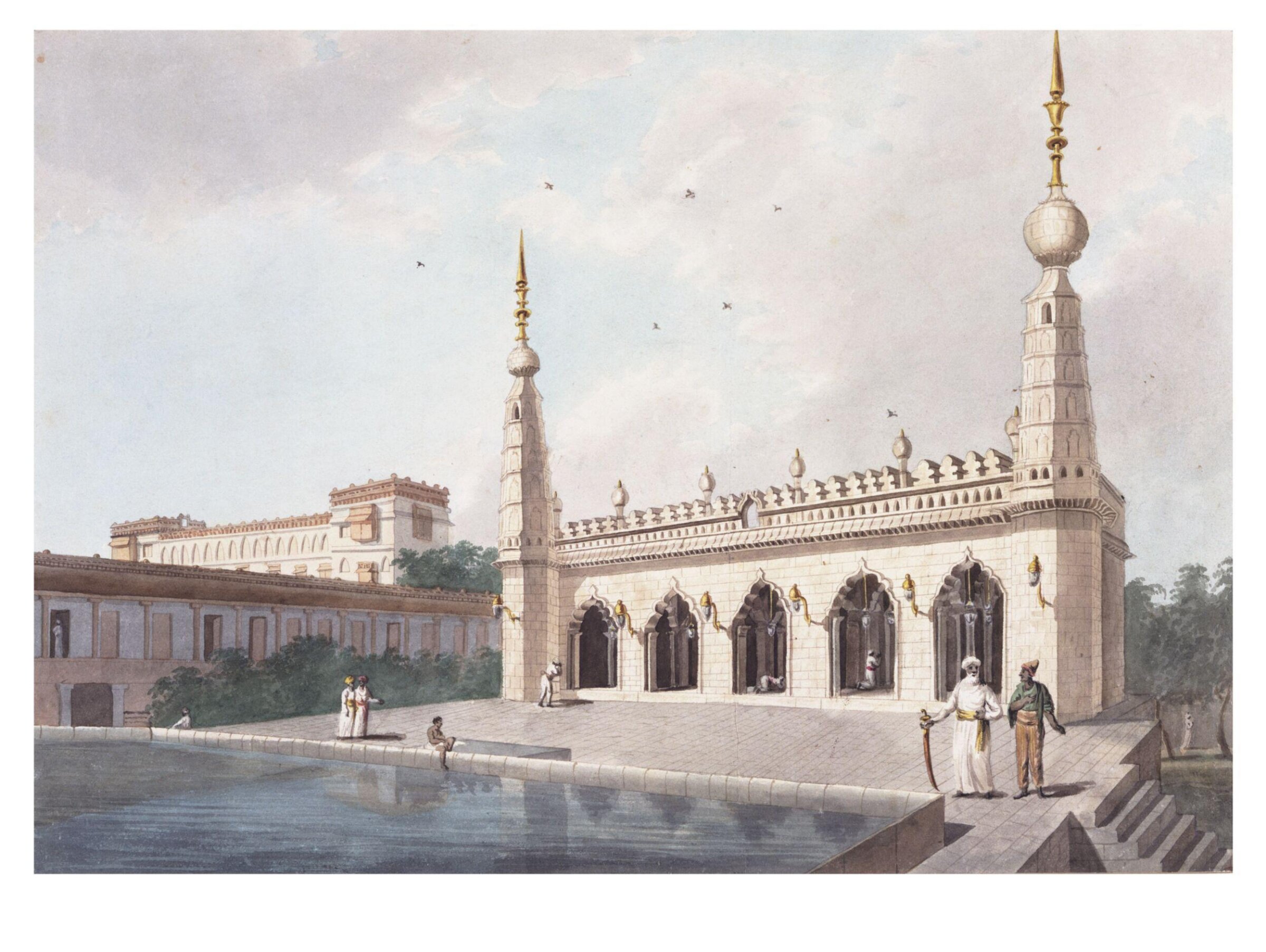 View of the Palace etc. of the Nabob of Arcot at Trichinopoly, William Orme, 1805