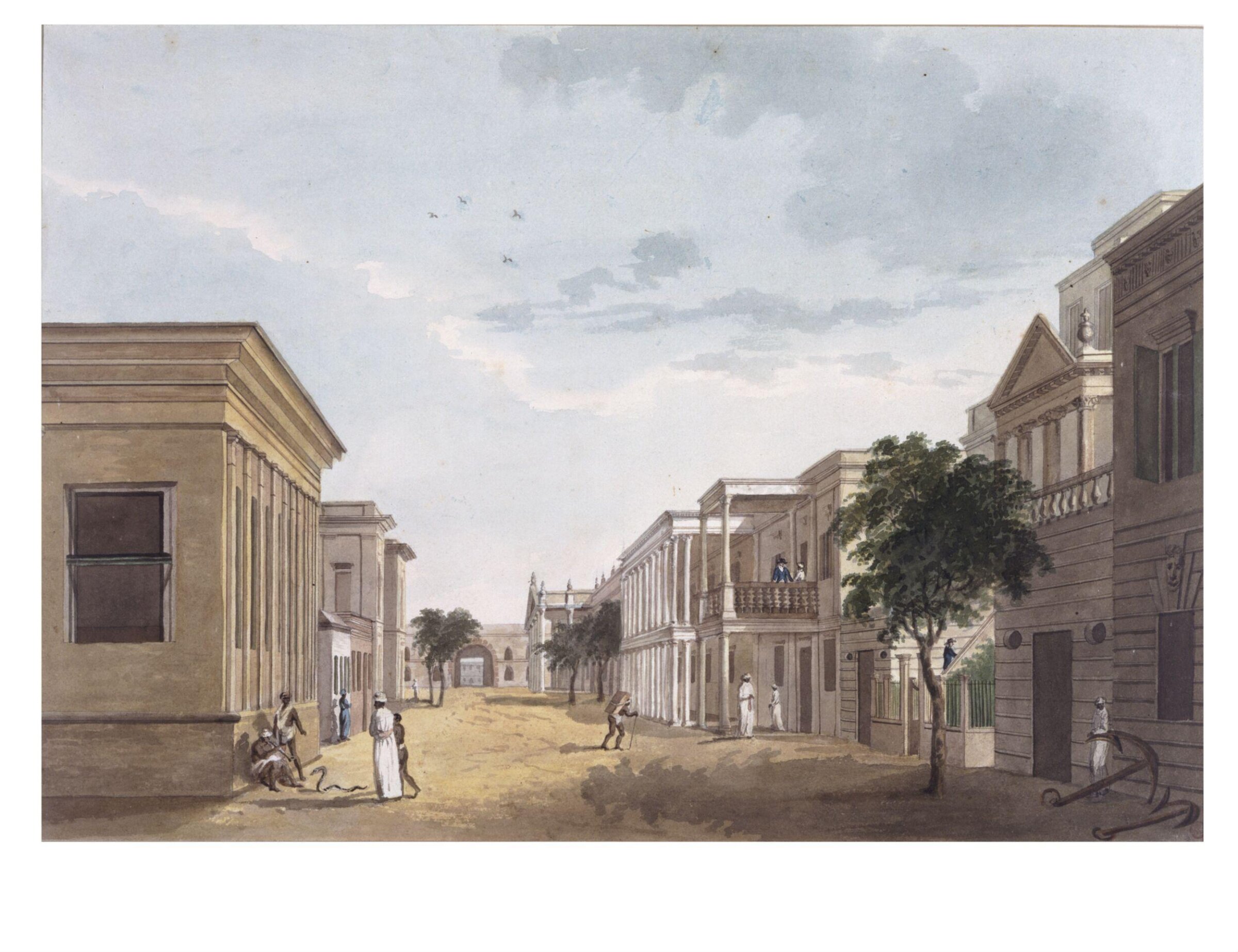 View of part of St. Thorne Street, Fort St. George, William Orme, 1805