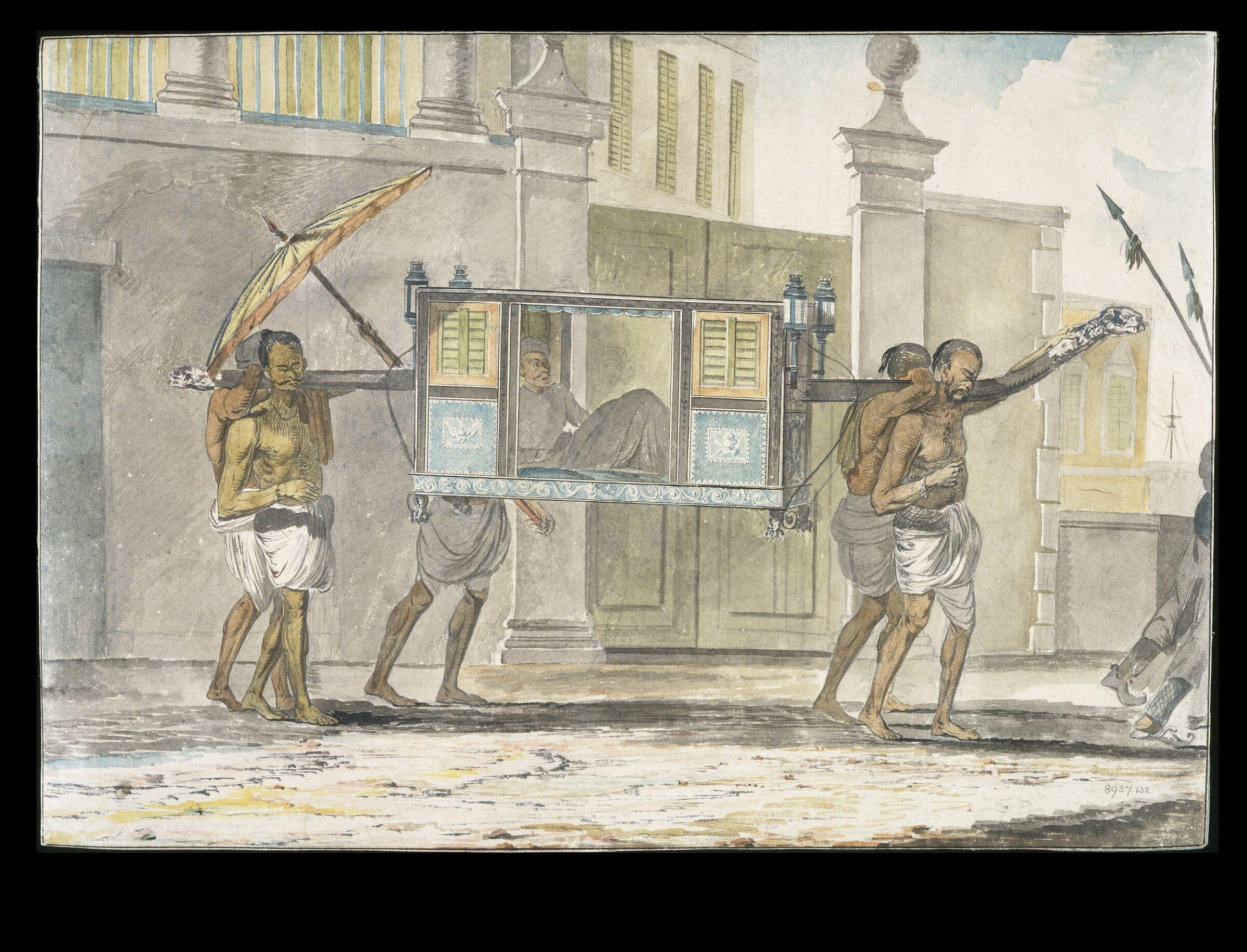 Palanquin, Frans Balthasar Solvyns, 1798