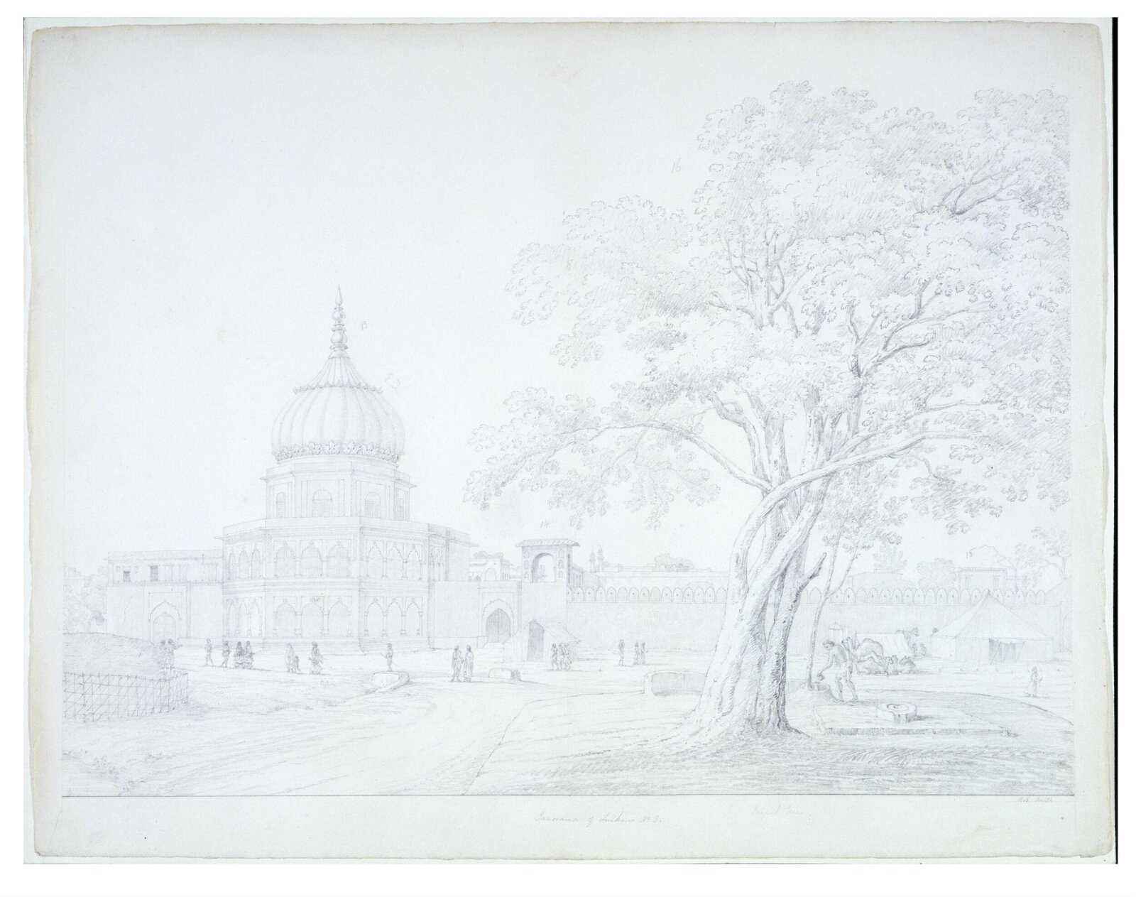 Lucknow panorama, Robert Smith, 1832