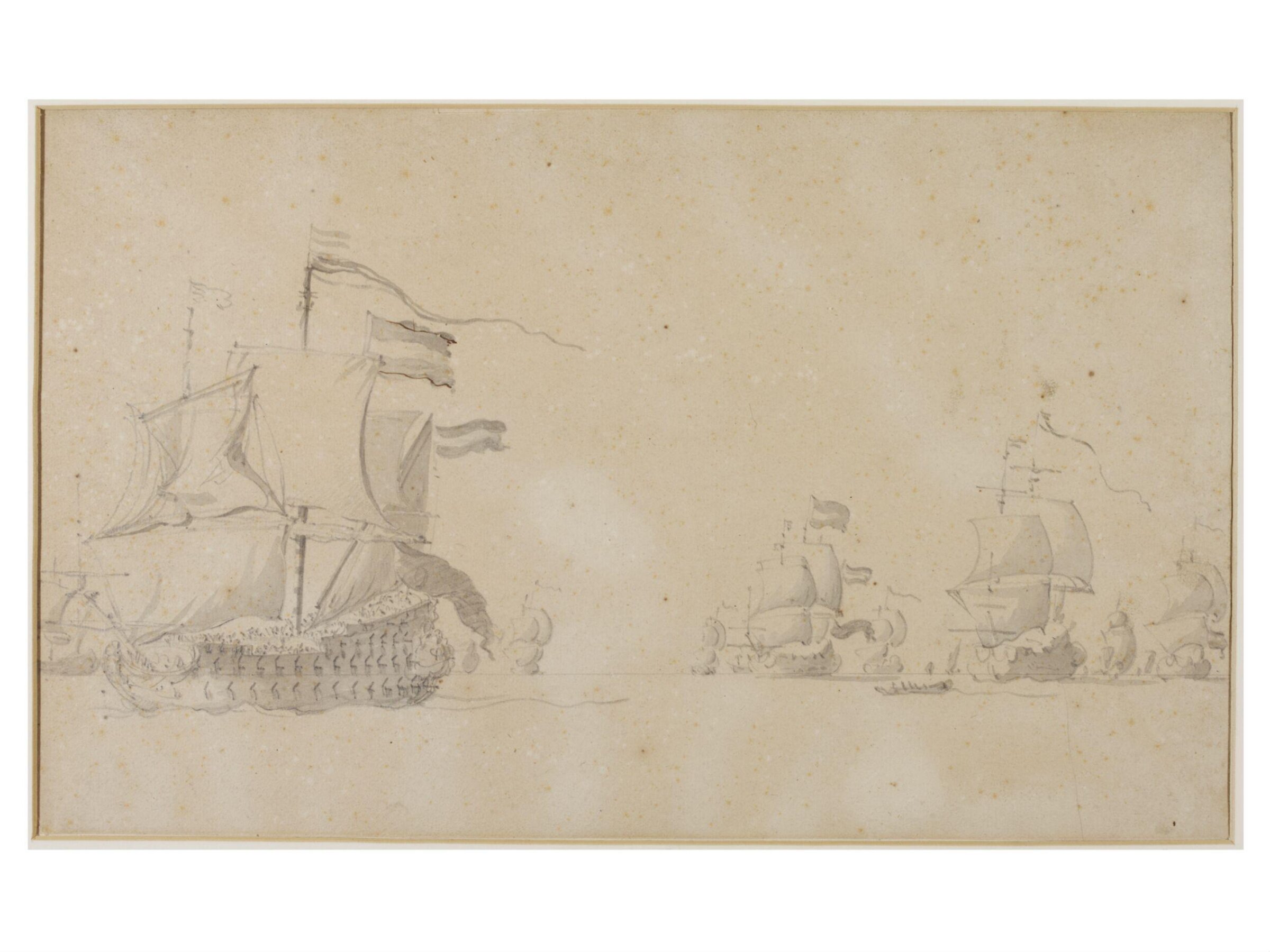 The Dutch Fleet at Sea, Willem van de Velde the Elder, ca. 1650-1707