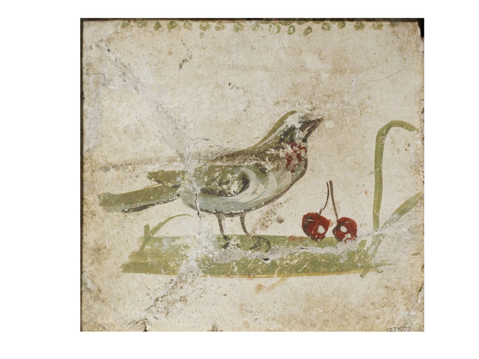 Bird standing on the ground with fruit, 2nd century