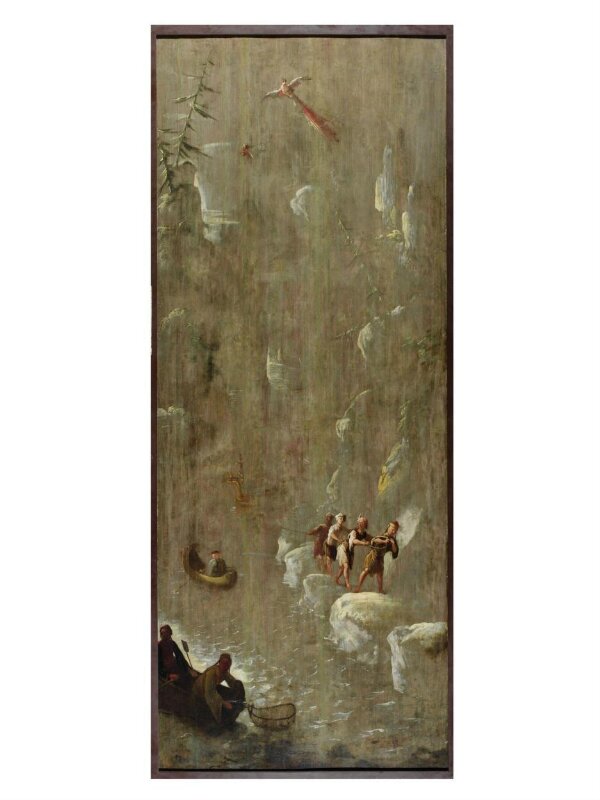 Fishermen in a Gorge (one of eleven panels of Chinoiserie decoration)