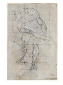 Male nude, carrying a piece of wood thumbnail 1