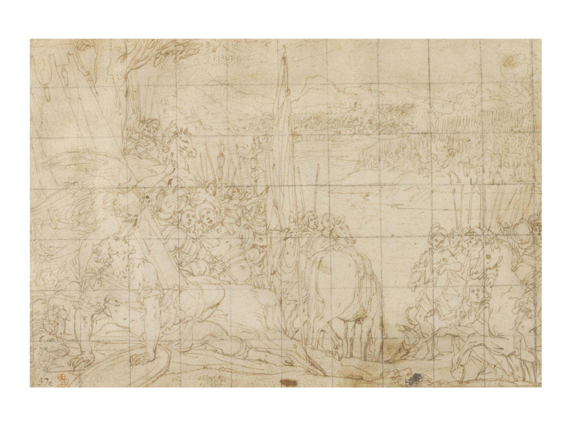 Constantine's vision of the Cross before the battle of Ponte Milvio, Camillo Procaccini, ca. 1591