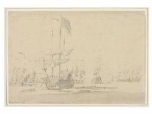 The English fleet at anchor after the battle of Schooneveld, 1673 thumbnail 1