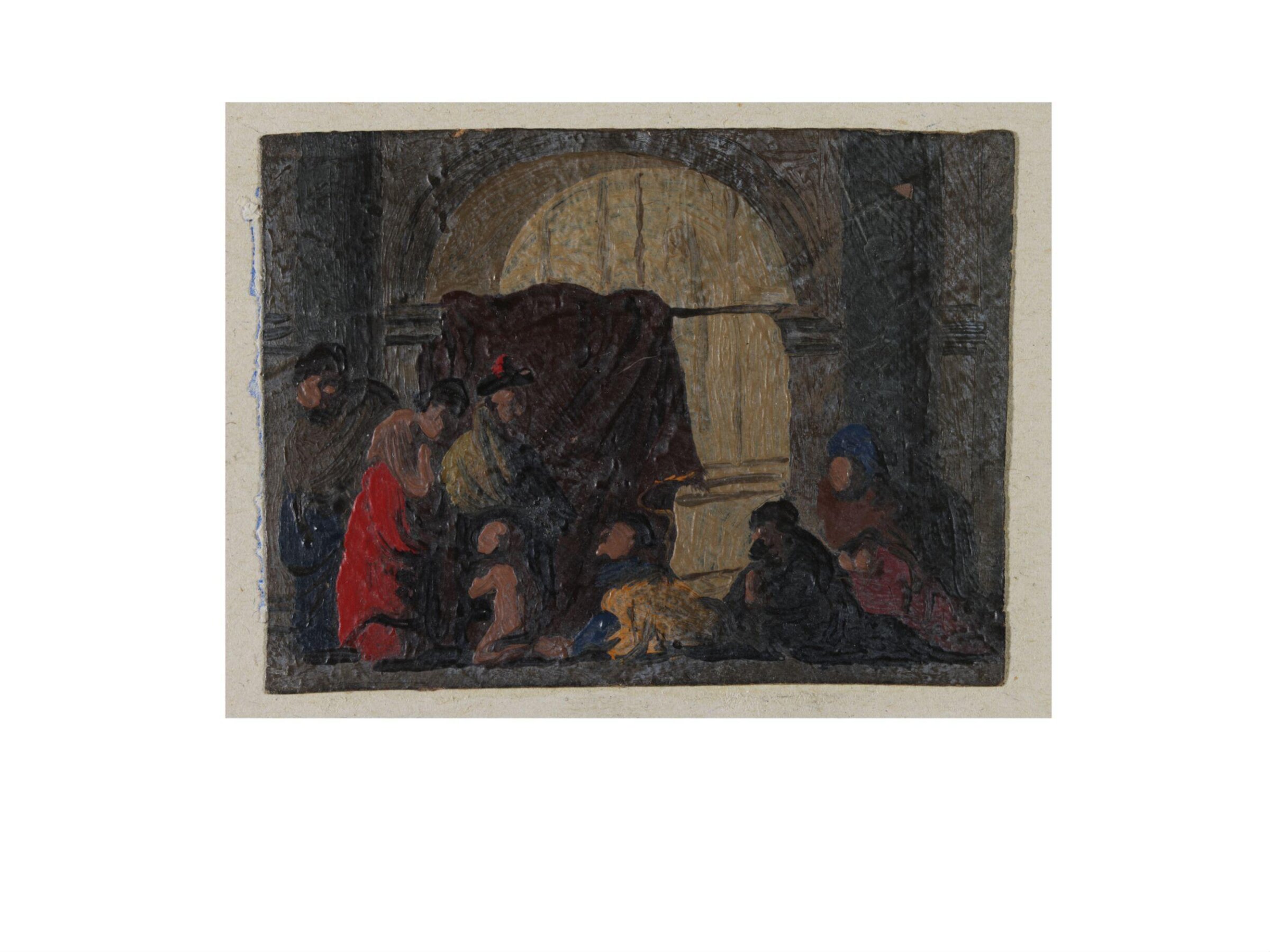 Figure Group in an Arch (sketch for a picture), Бенджамин Уэст, конец XVIII — начало XIX века