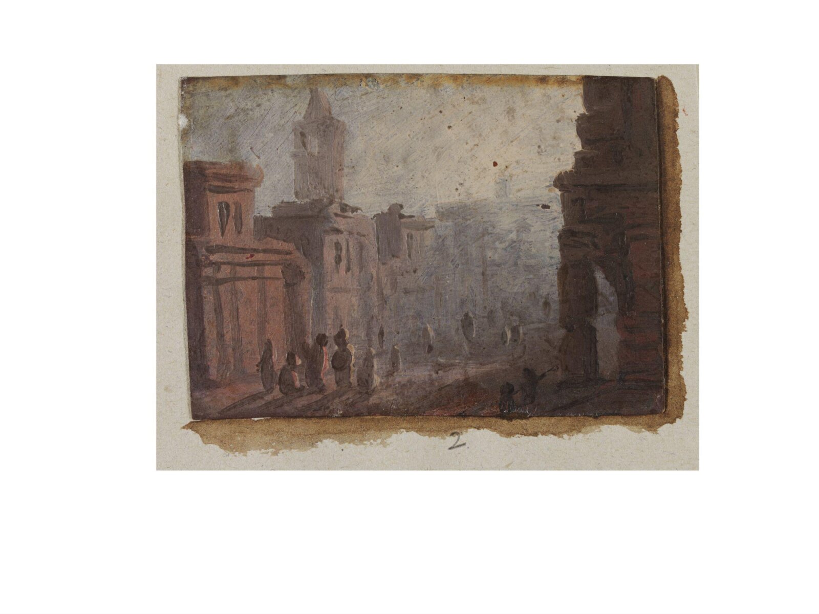 Cityscape (sketch for a picture), Benjamin West, late 18th century to early 19th century