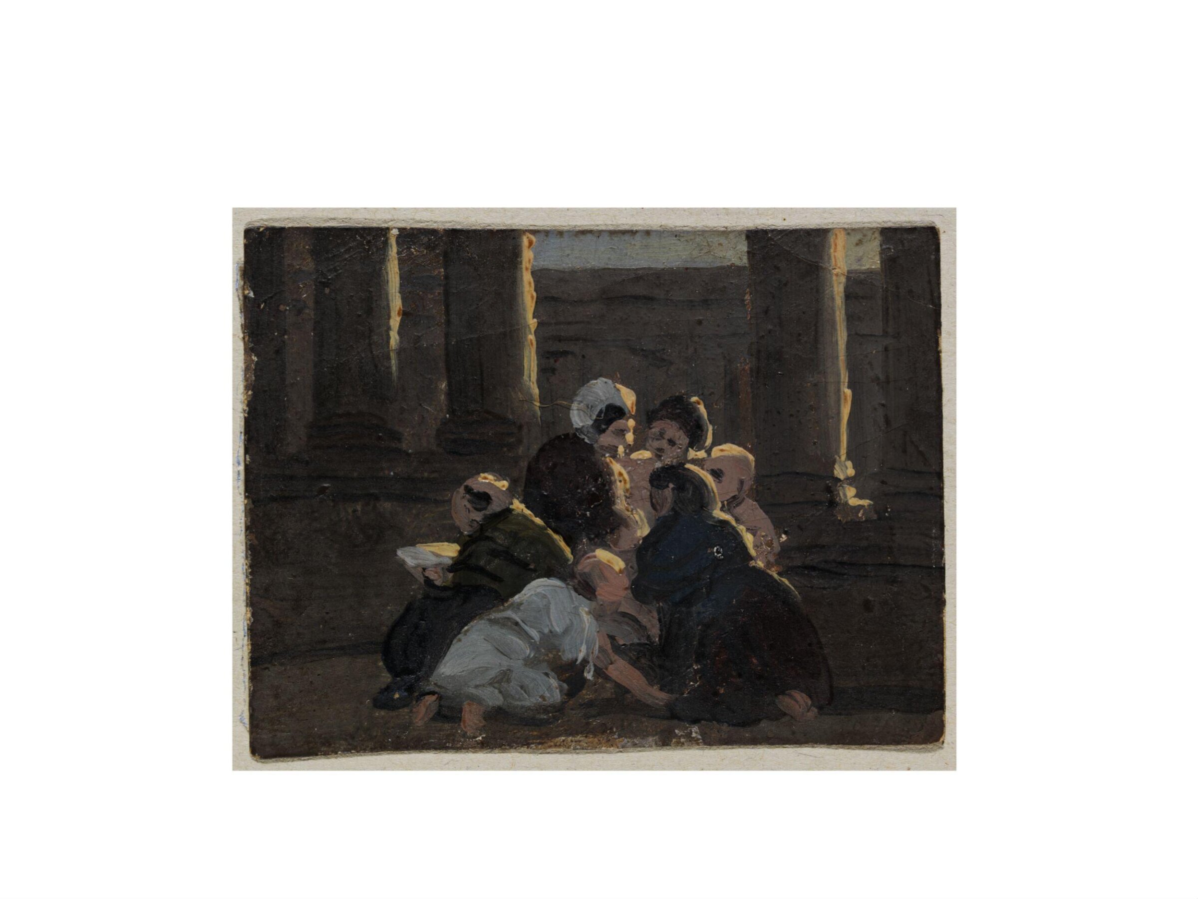 Figures in a Colonnade (sketch for a picture), Бенджамин Уэст, конец XVIII — начало XIX века