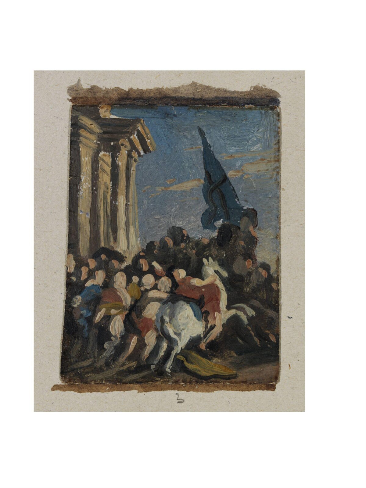 Battle Scene (sketch for a picture), Benjamin West, late 18th century to early 19th century