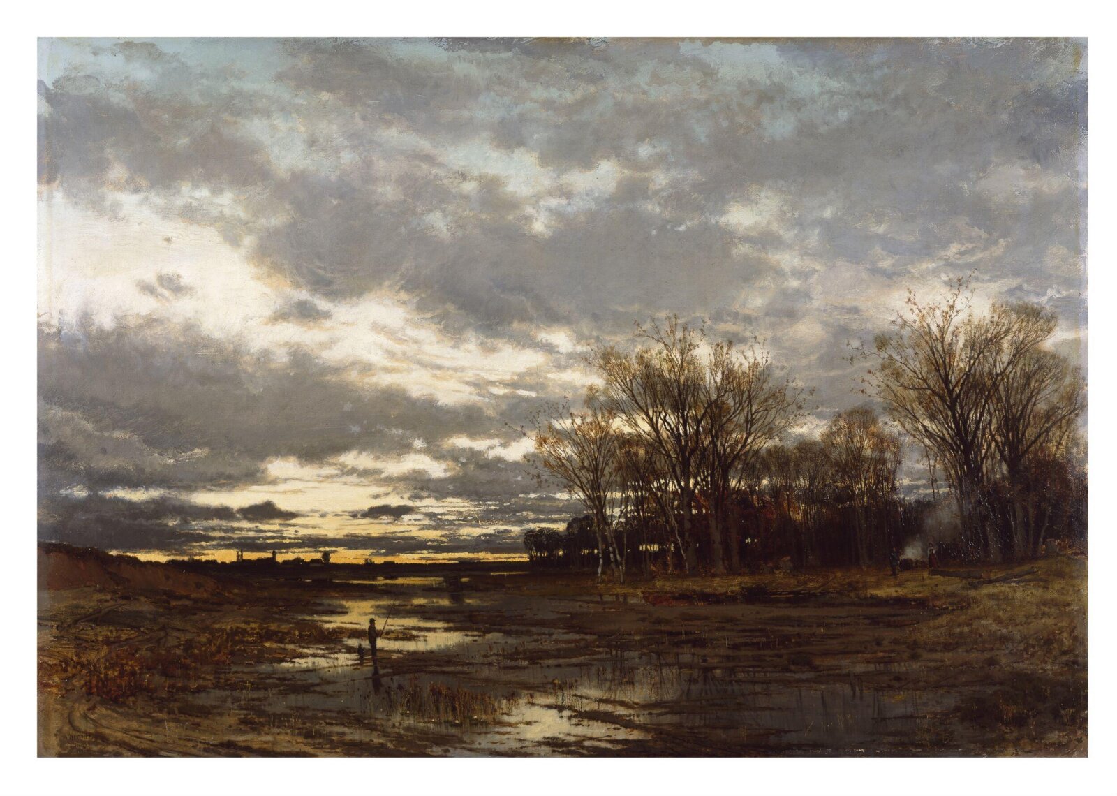 Landscape, Evening, Karl Heffner, 1875