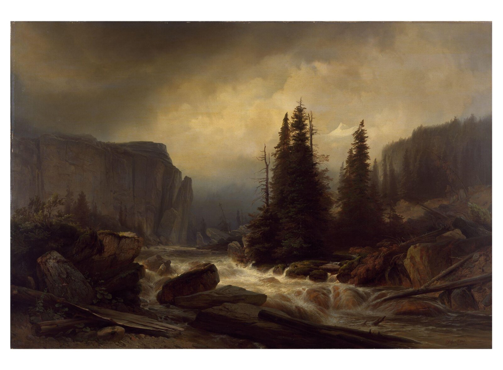 The Torrent, Johann Gottfried Steffan, 1848