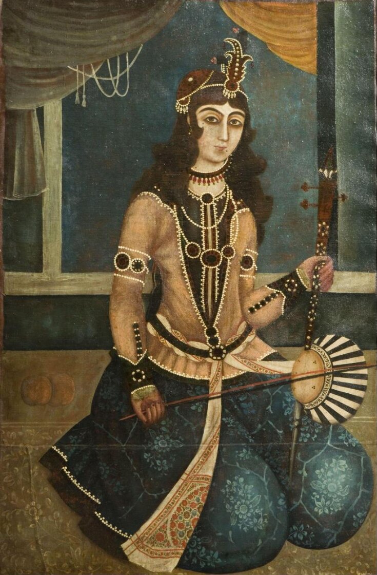 Woman playing a kamānchah top image
