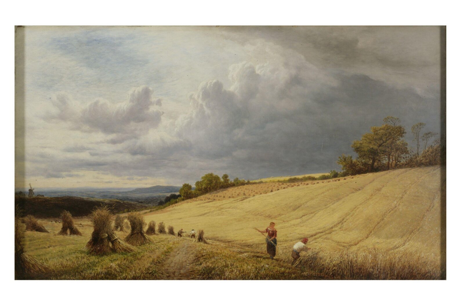 Cornfield with reapers, Alfred Walter Williams, 1864