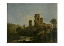 Landscape with river and ruins thumbnail 1