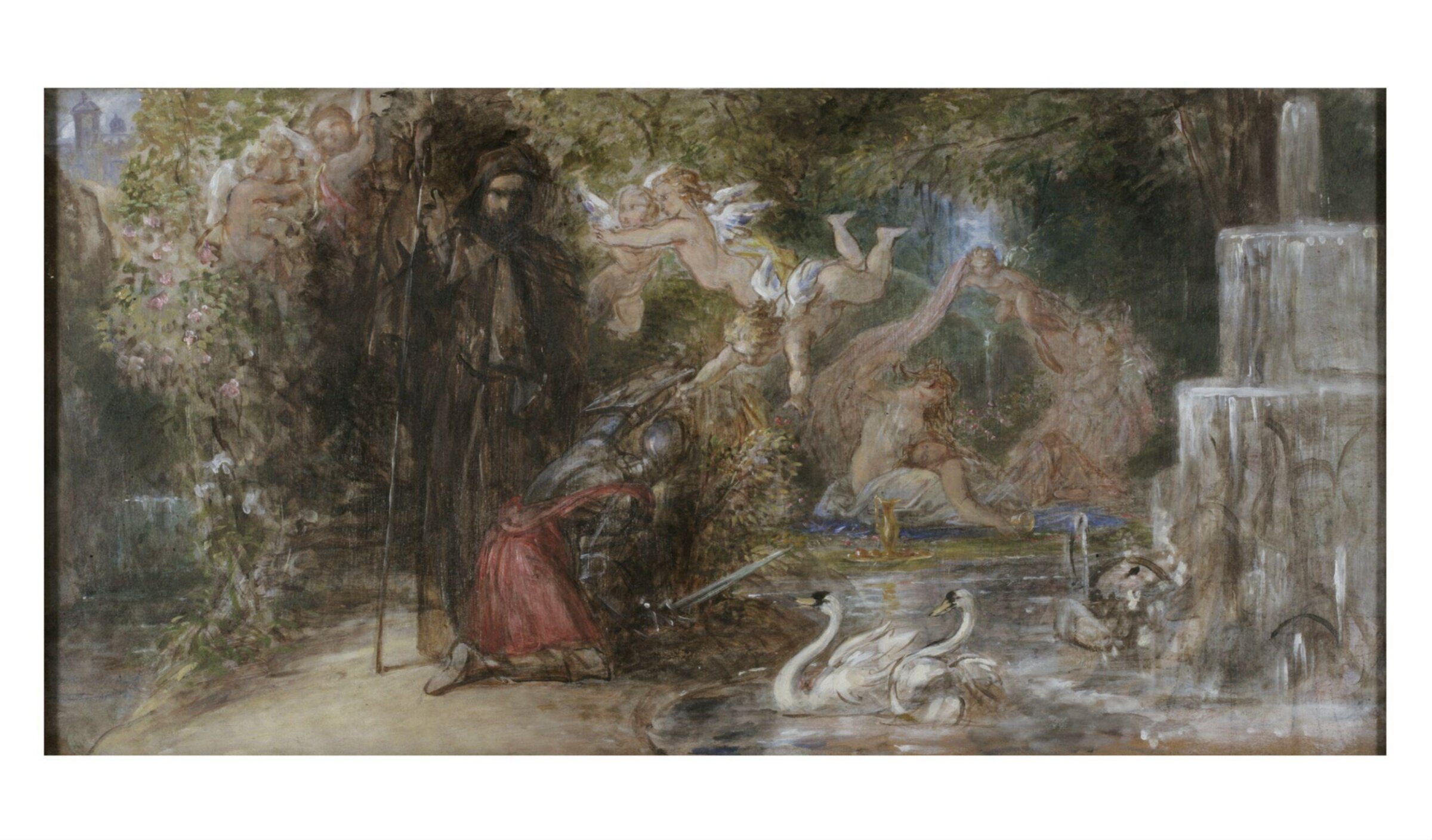 Sir Guyon Arriving at the Bower of Bliss, Thomas Uwins, ca. 1849