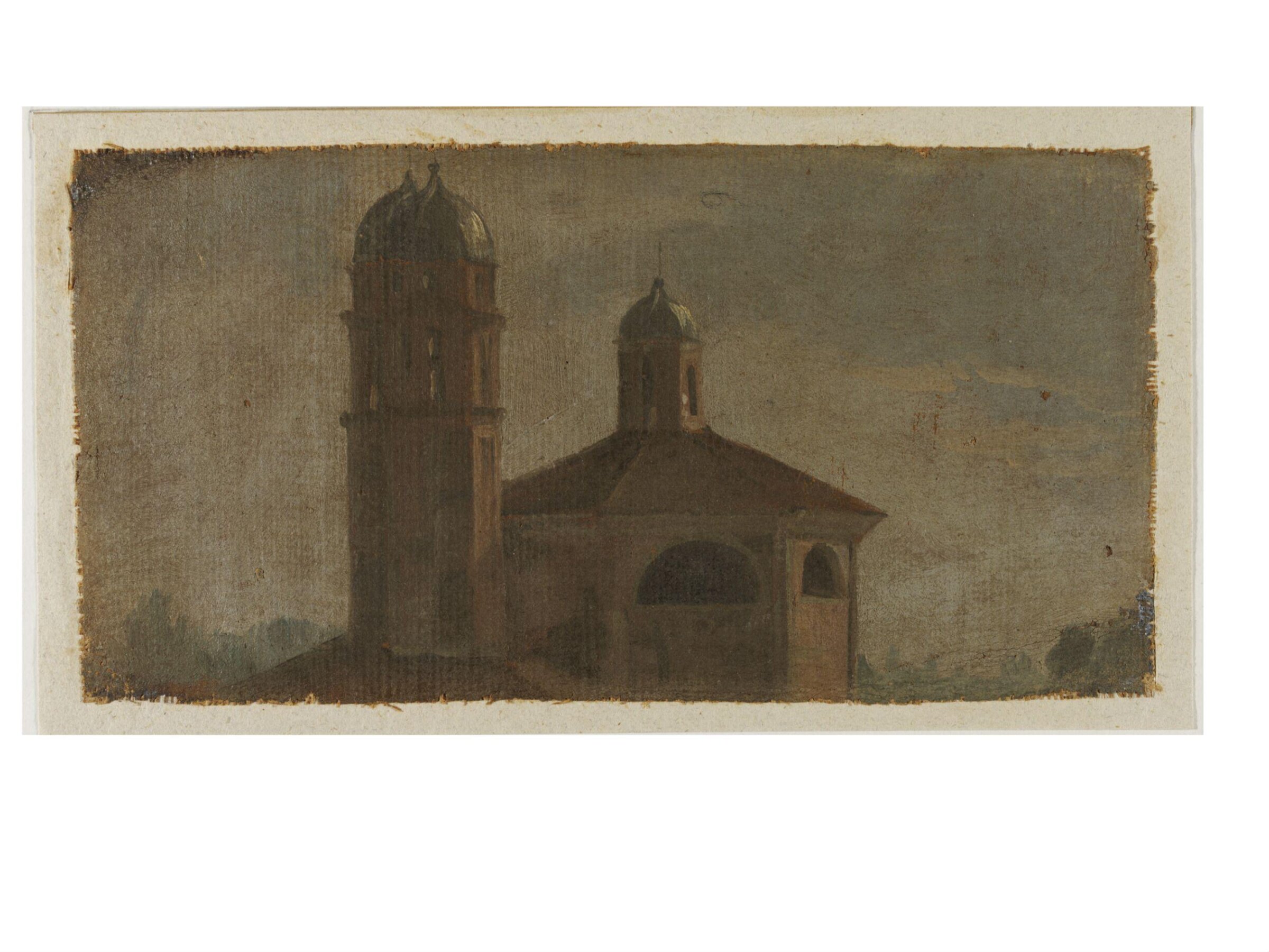 The Upper Section of a Church with a Hexagonal Dome and Two Towers, Luca Carlevarijs, ca. 1700-ca. 1710