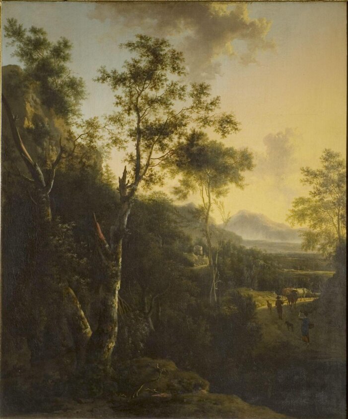 Rocky Landscape with Cattle and Figures