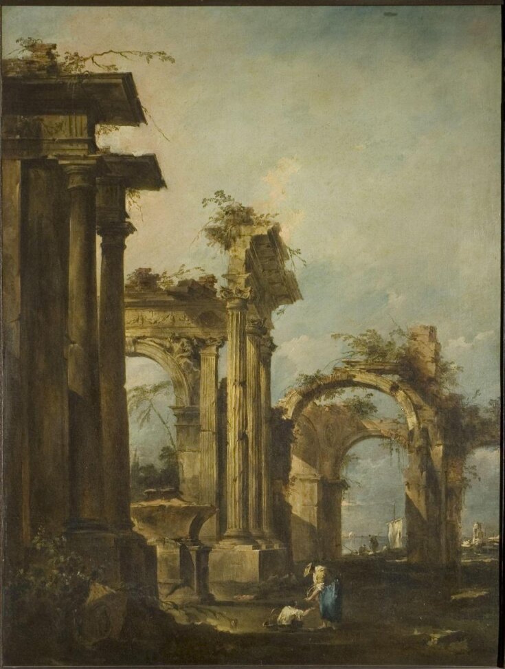 Capriccio with Roman Ruins and Figures top image