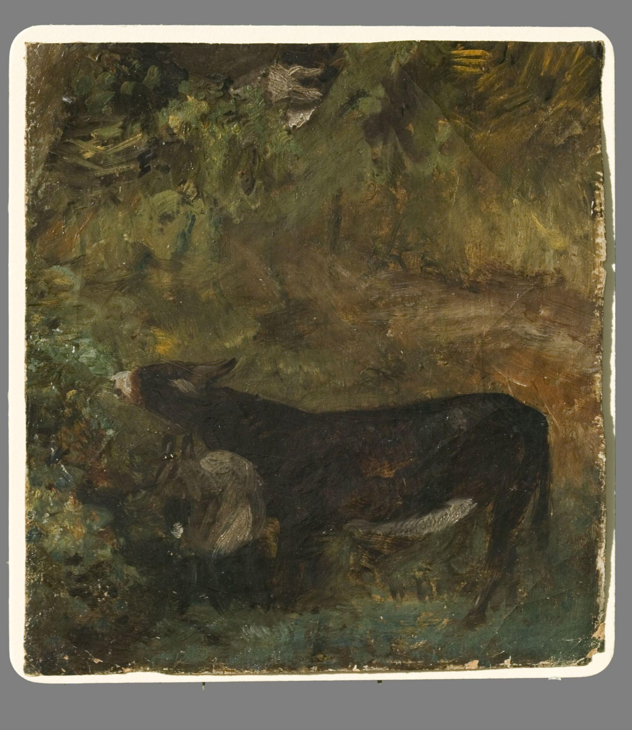 A Donkey with a Foal: Study for <i>The Cornfield</i>, John Constable, ca. 1826