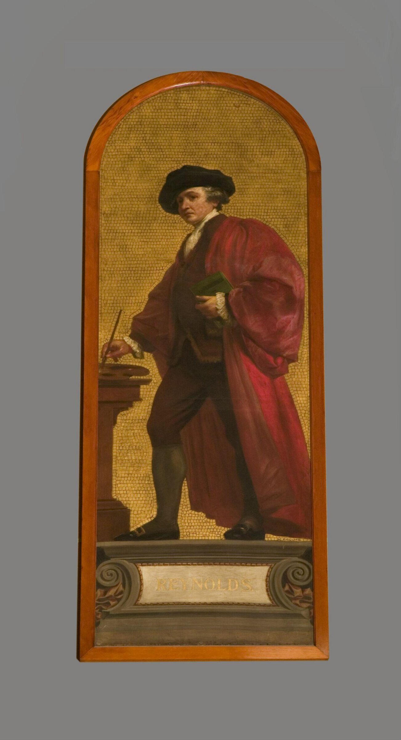 Sir Joshua Reynolds, PRA: design for a mosaic in the Museum (the 'Kensington Valhalla'), Henry Wyndham Phillips, 1868