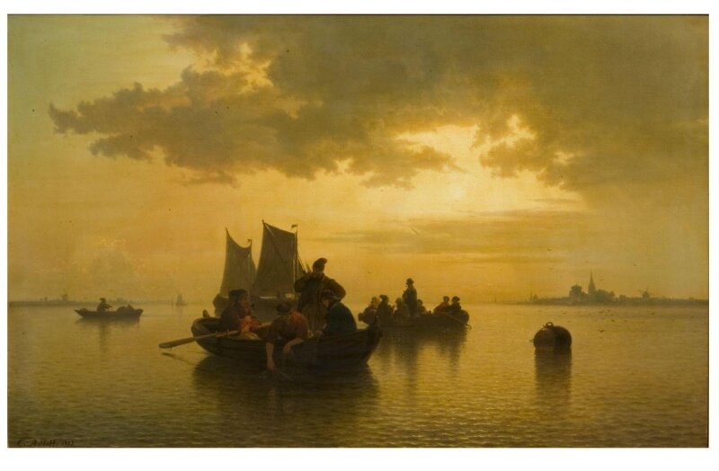 River, with Fishing Boats