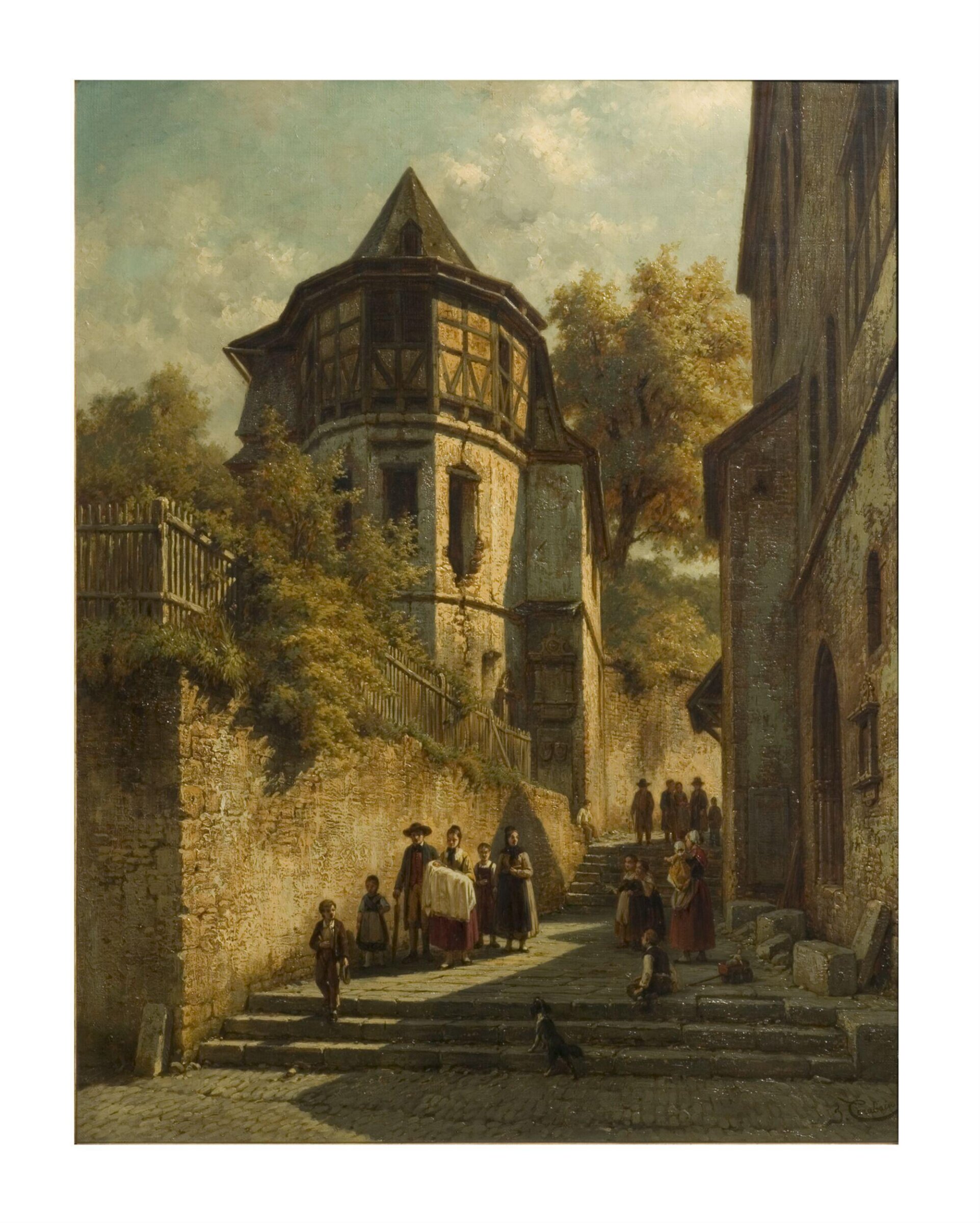 Christening Party at Bacharach, Germany, Jacques François Carabain, After 1880