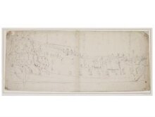 Hull of an English ship; broadside view | willem van de velde the ...