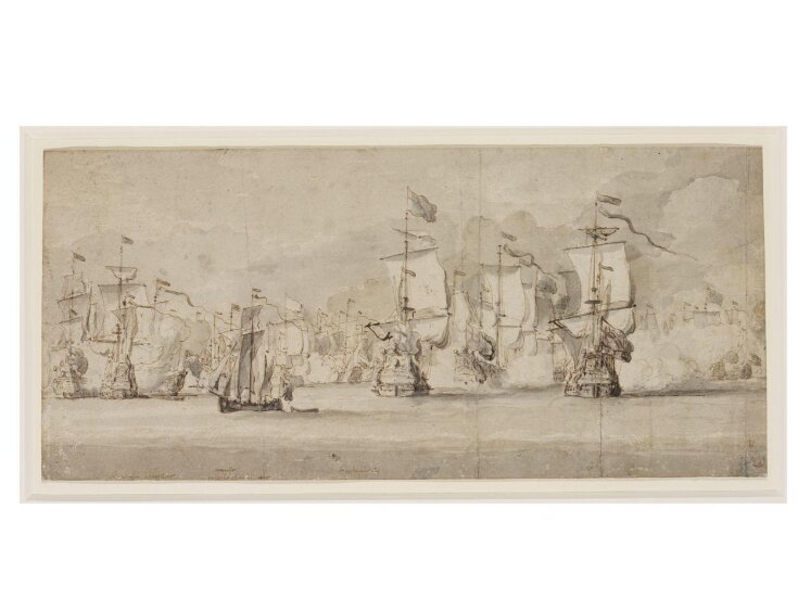 A sea fight, probably the Battle of Lowestoft, June 1665 top image