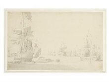 The English fleet at anchor after the battle of Schooneveld, 1673 thumbnail 1