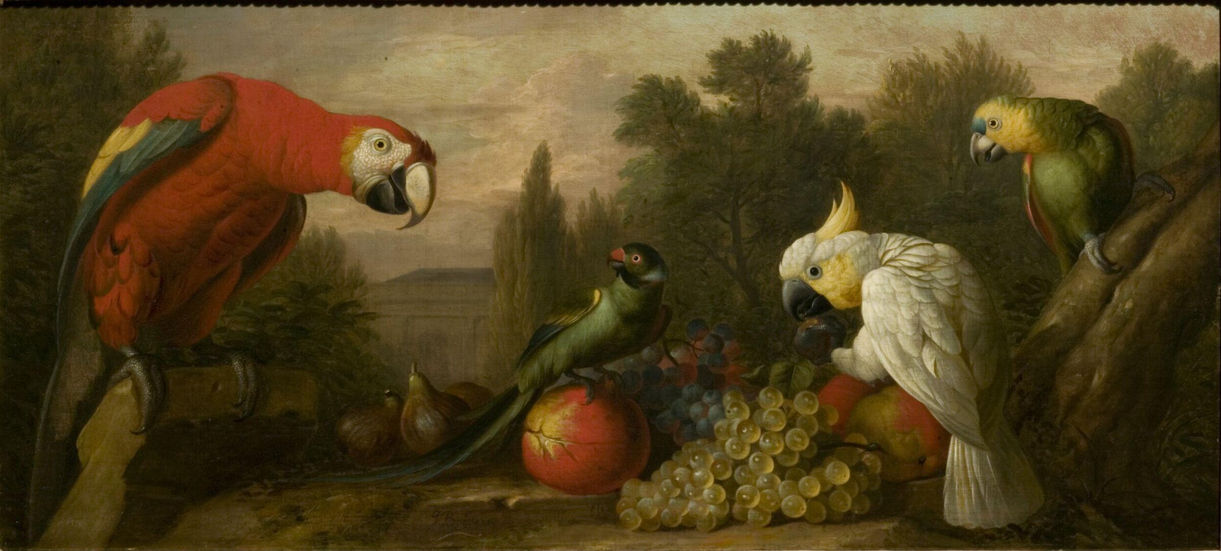 Composition with Parrots and Fruit, Jacob Bogdani, ca. 1680-1720