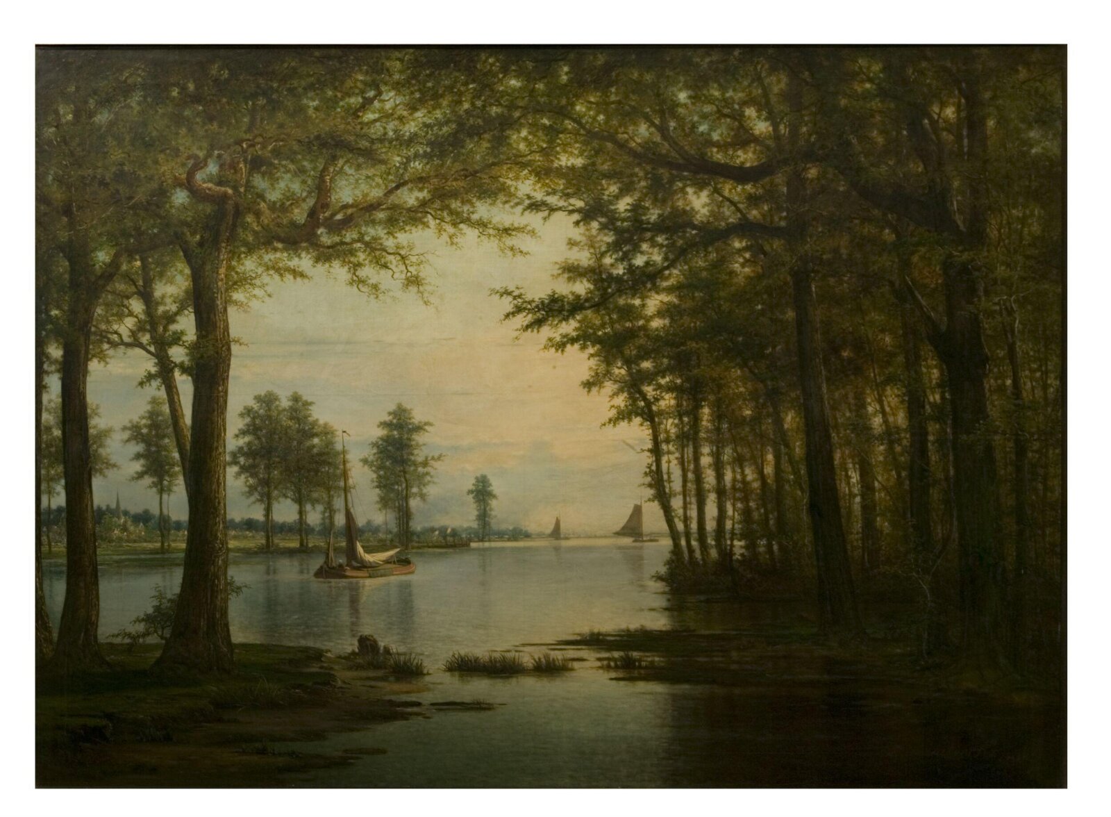 View on the Scheldt, Louis Pulinckx, 1875