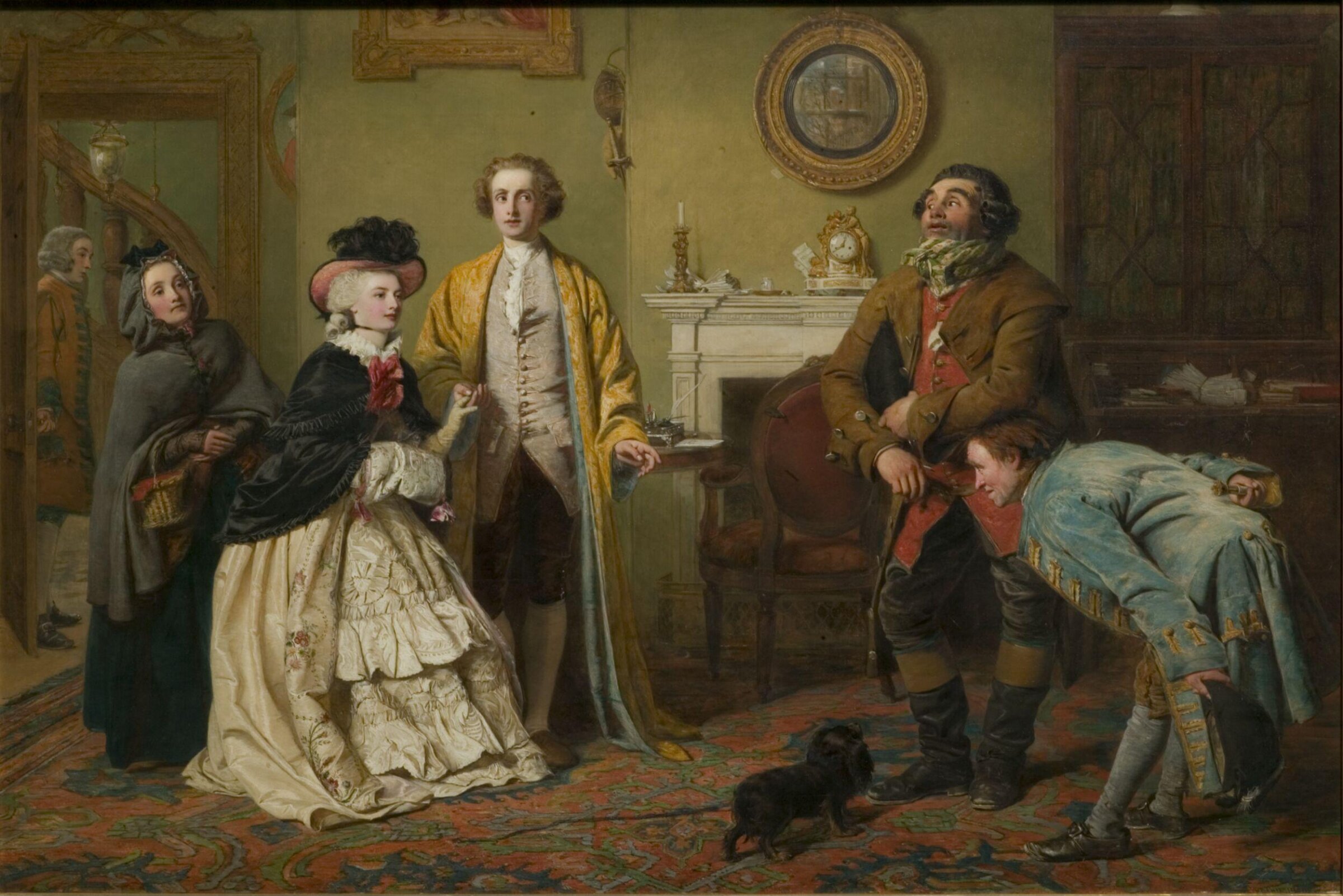 Mr Honeywood Introduces the Bailiffs to Miss Richland as his Friends, William Powell Frith, 1850