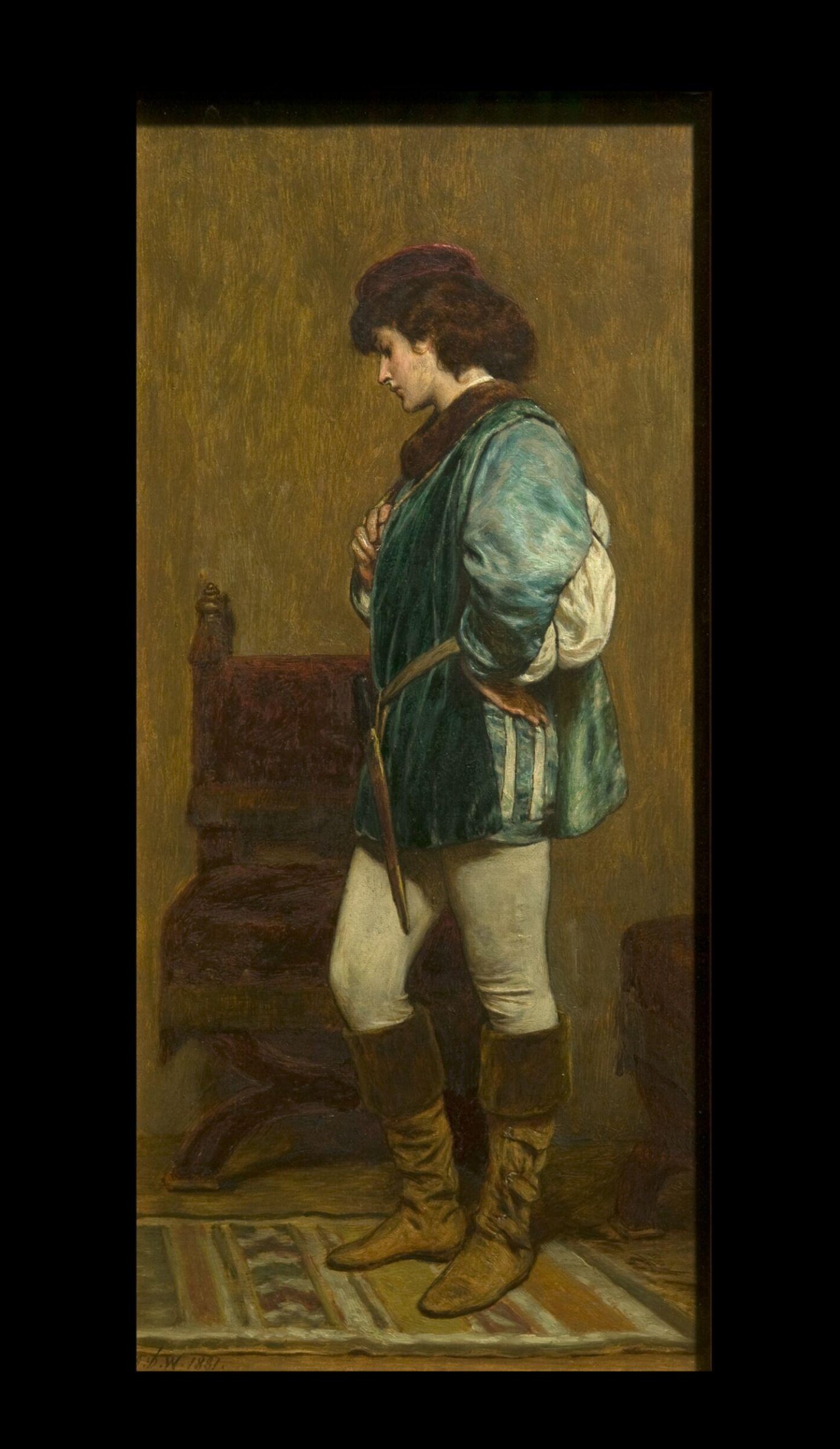 Rosalind Preparing to Leave Duke Frederick's Palace, John Dawson Watson, 1881