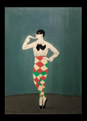 Harlequin in 'Le Carnaval', a Ballet by Mikhail Fokine