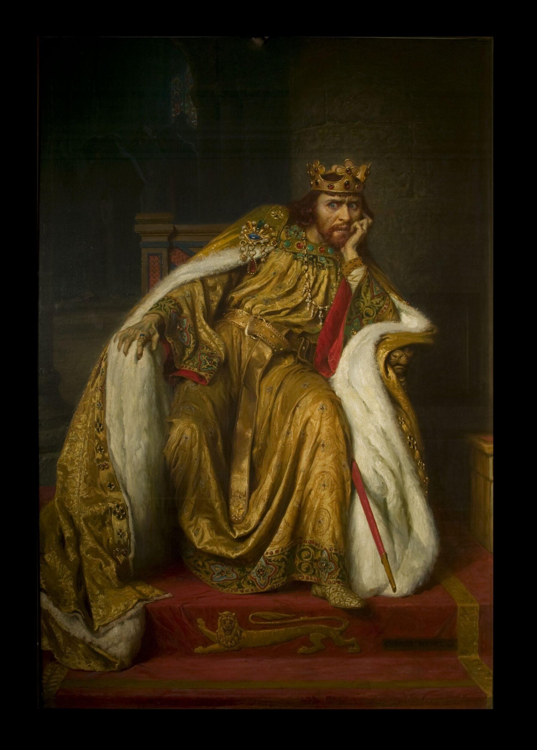 Herbert Beerbohm Tree as King John in <i>King John</i> by William Shakespeare, Charles Buchel, 1900